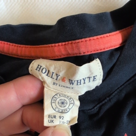 holly & whyte by lindex navy blue french bulldog matching outfit set 1.5-2 YRS - Picture 2 of 9